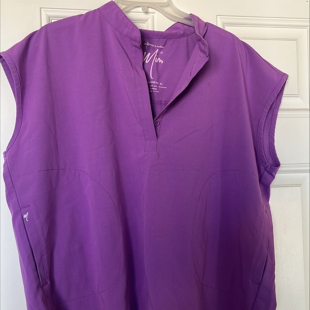 MIM Millennials in Medicine Angie women’s scrub top sleeveless size XL purple